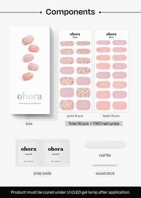 ohora model hands wearing cured strips demonstrating salon-quality shine