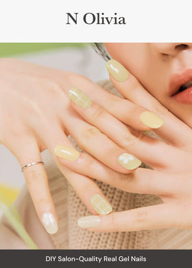 ohora close-up of N Olivia patterned strip highlighting design and salon-quality shine