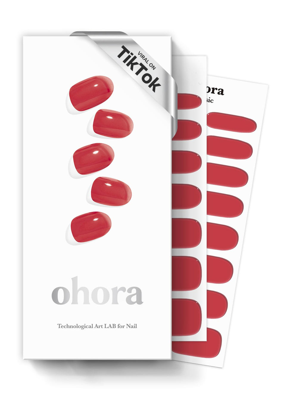 ohora front packaging showing red N Tint Brick and included accessories for quick application