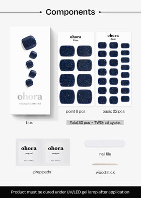 ohora strips next to ruler showing size range for correct fit and professional-looking results