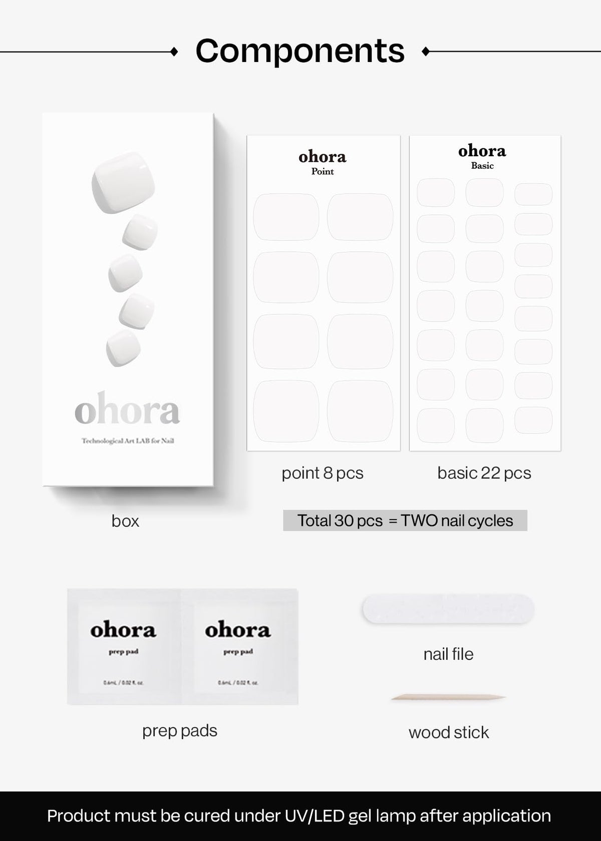 ohora before and after toe comparison showing longer-lasting polish look
