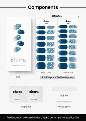 ohora hand with strips beside coin to show scale and accurate size choices