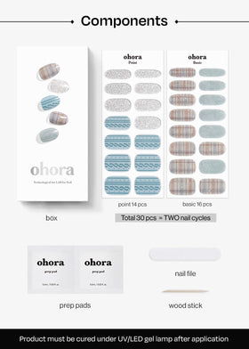 ohora size comparison showing strips across nail widths for precise fit selection