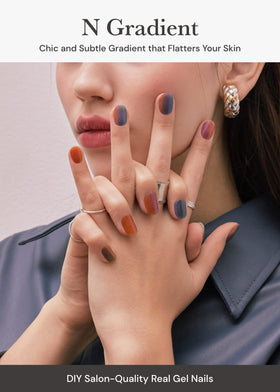 ohora close-up of gradient gel strip texture for smooth shine
