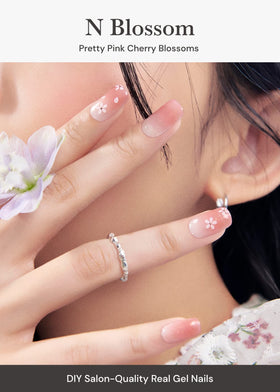 ohora close-up of nude ombré strip texture highlighting smooth gel finish benefit