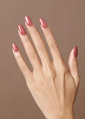 ohora close-up of gel strip texture showcasing glossy brown finish and depth