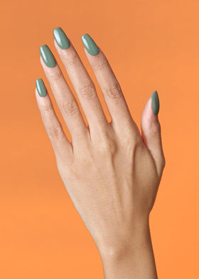 ohora close-up of gel strip texture showing smooth green finish and true color