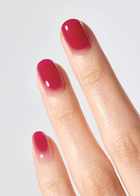 ohora close-up of gel strip texture showing glossy finish and color depth