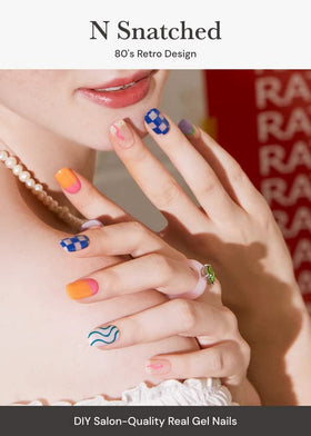 ohora open box with 30 semi-cured gel nail strips displayed for selection