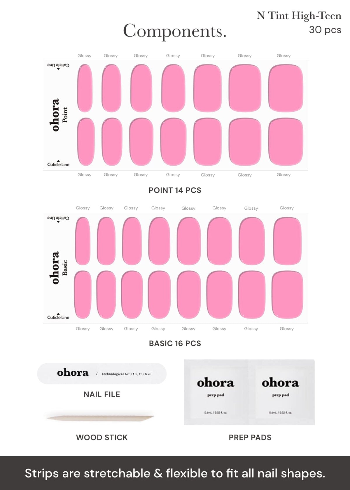 ohora gel strips placed next to an LED lamp highlighting compatibility and curing step