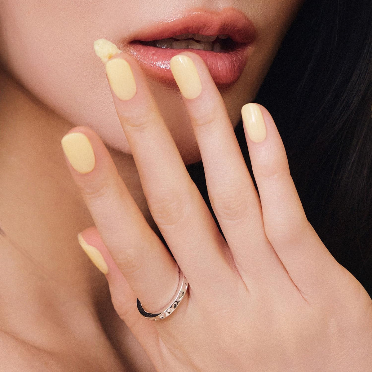 ohora cured strips on nails demonstrating salon-quality glossy finish and durability
