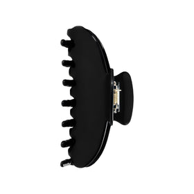 OideGuiing front view of black claw clip shows secure hold