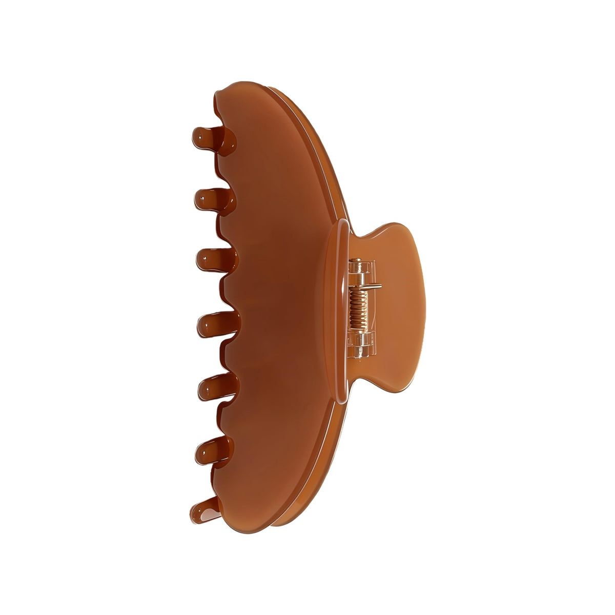 OideGuiing front view light coffee clip showing shape and polished finish for stylish hold
