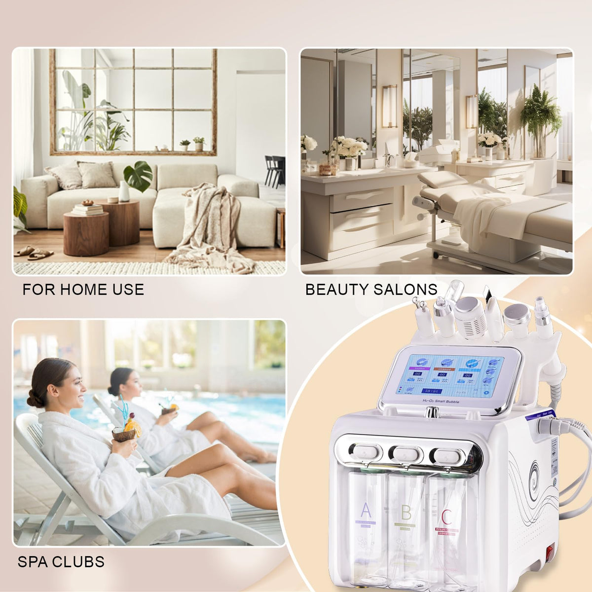 OIJIIE device in use during facial treatment demonstrating professional results