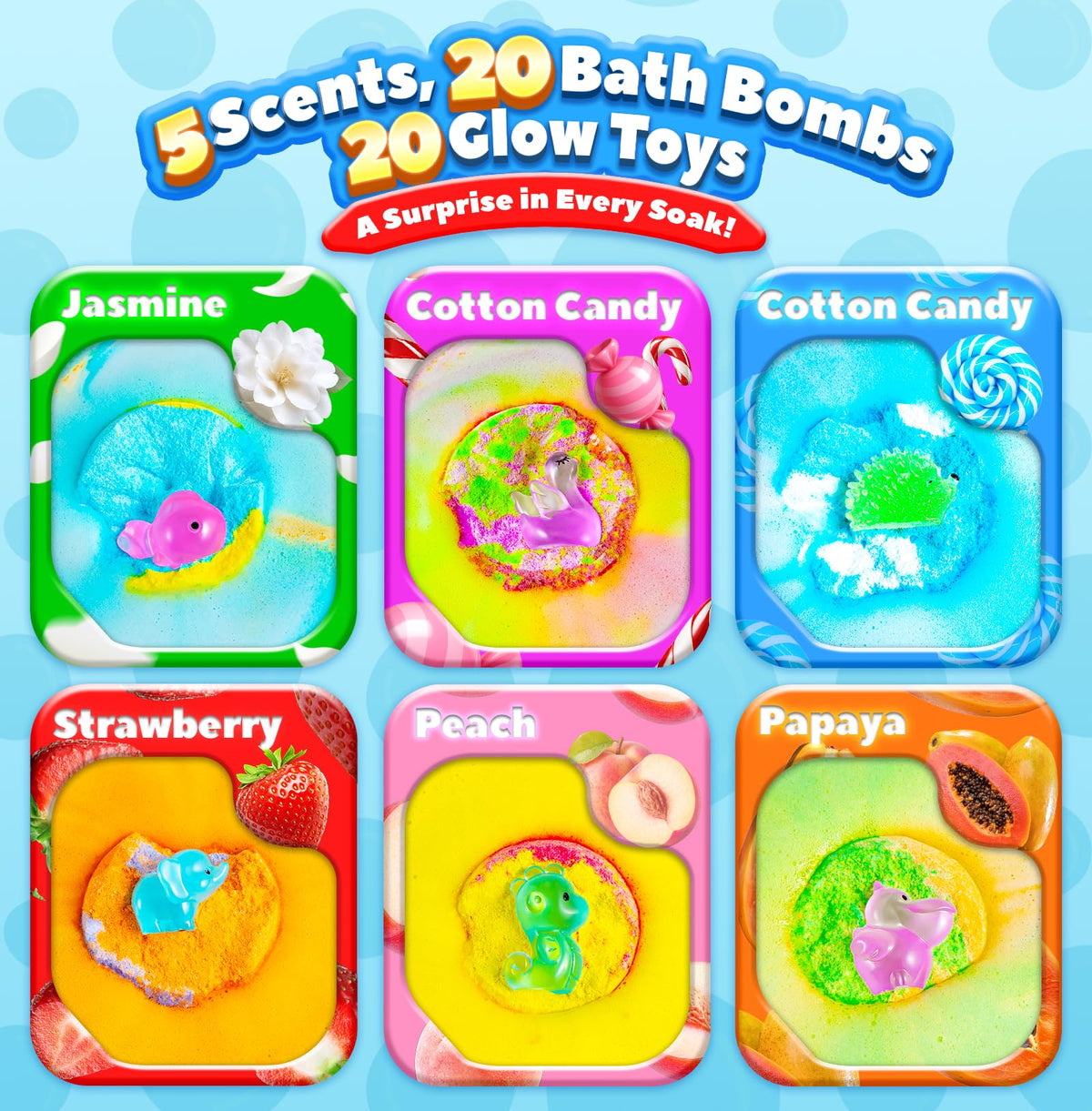 OinkSplash glow-in-the-dark toy revealed from a dissolved bath bomb
