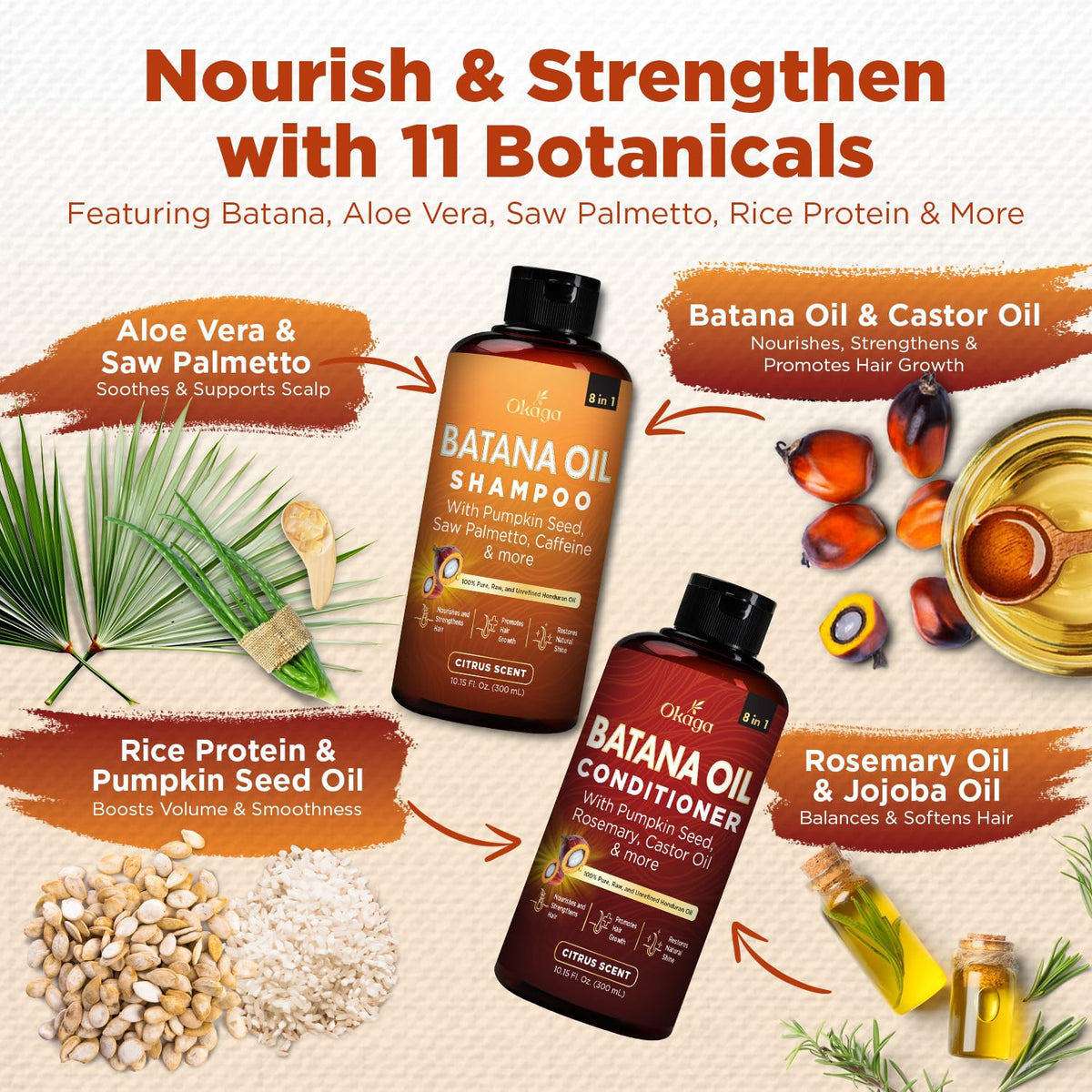 Okaga shampoo texture on palm illustrating gentle, sulfate-free lather and softness