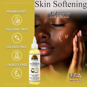 OKAY coconut oil close-up texture warmed in hands for smooth application