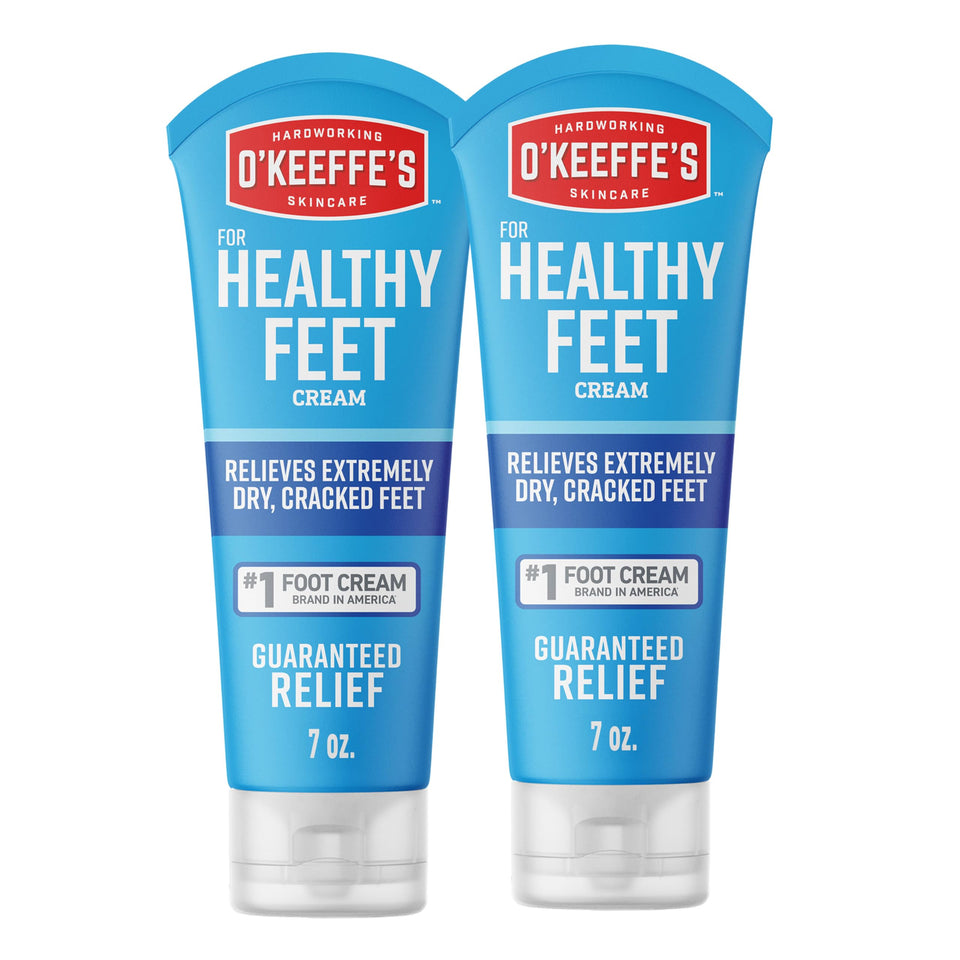 O'Keeffe's front packaging showing tube and brand for reliable foot repair