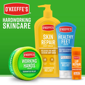 O'Keeffe's in bedroom setting before sleep demonstrating nighttime use benefit