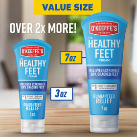 O'Keeffe's tube in hand showing 7 oz scale for clear size comparison