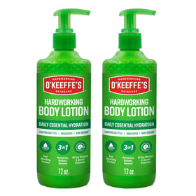 O'Keeffe's front packaging showing two 12 oz pump bottles for deep hydration