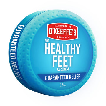 O'Keeffe's jar front view showing product and clear branding benefit: targeted foot repair
