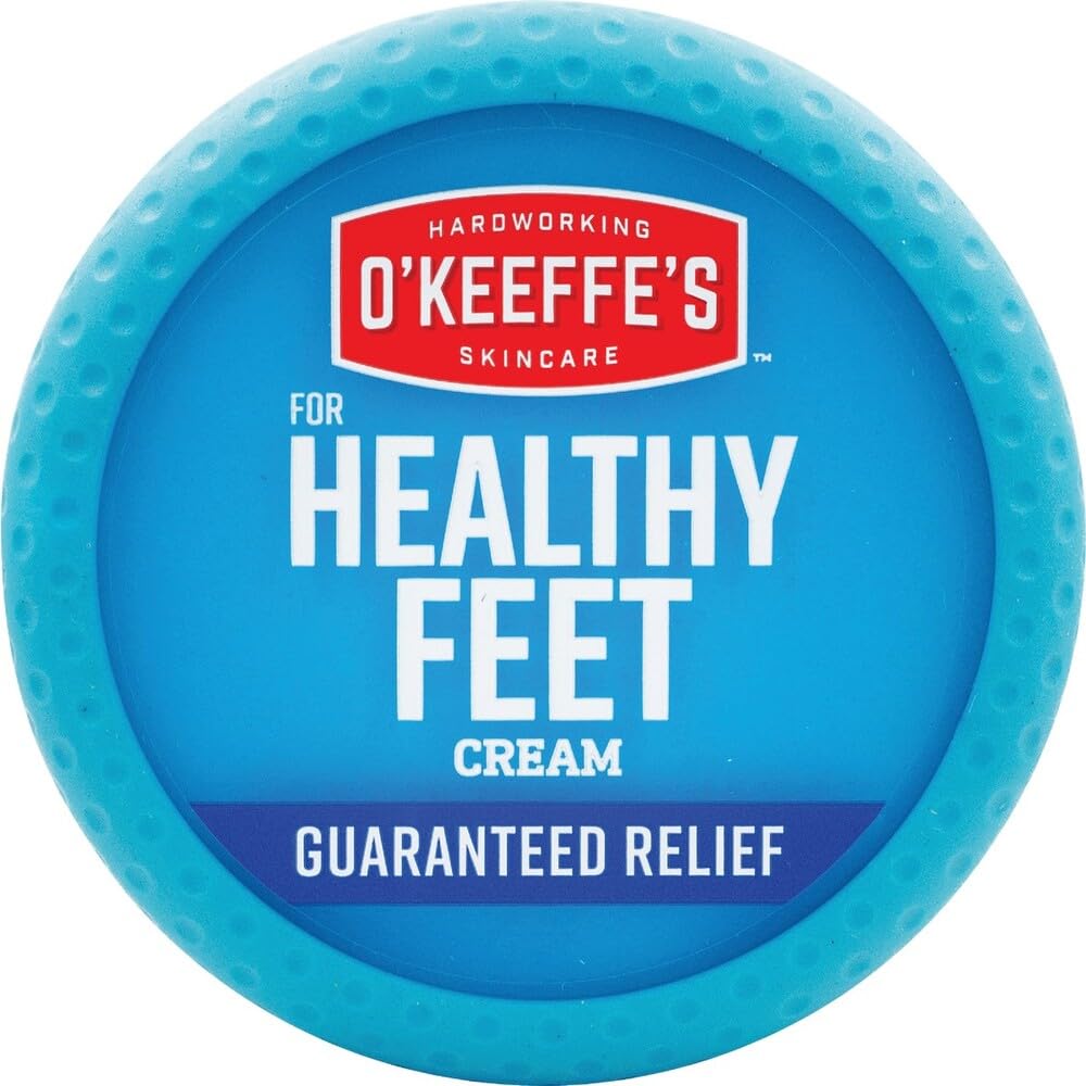 O'Keeffe's jar next to hand showing scale benefit: travel-friendly size