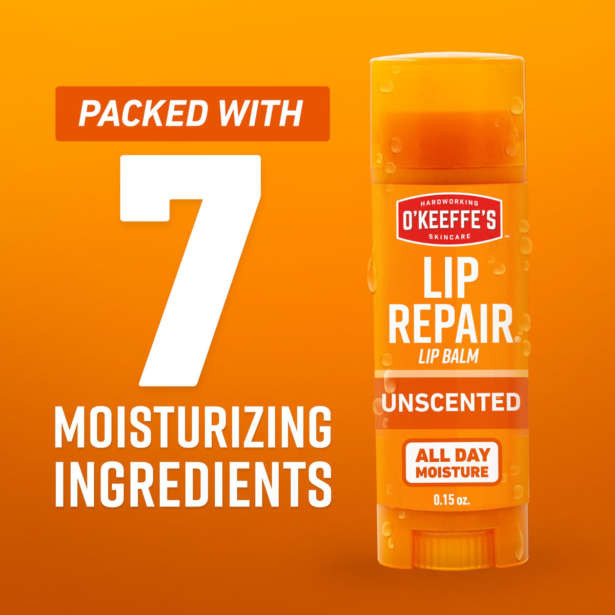 Illustration of O'Keeffe's moisture barrier action protecting lips