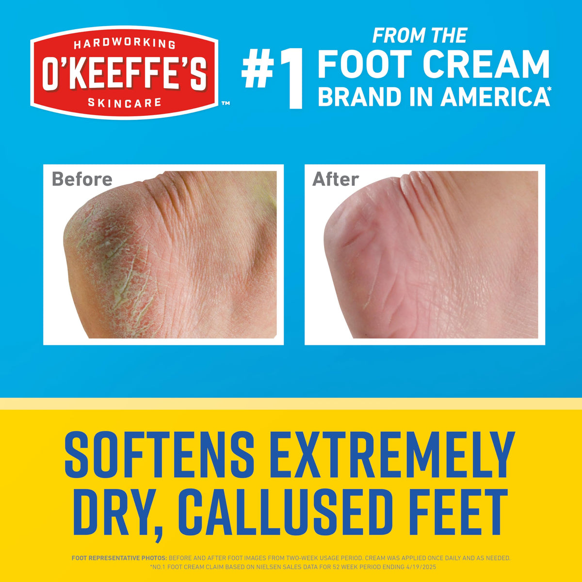O'Keeffe's ingredient label view showing urea, AHA, and shea butter