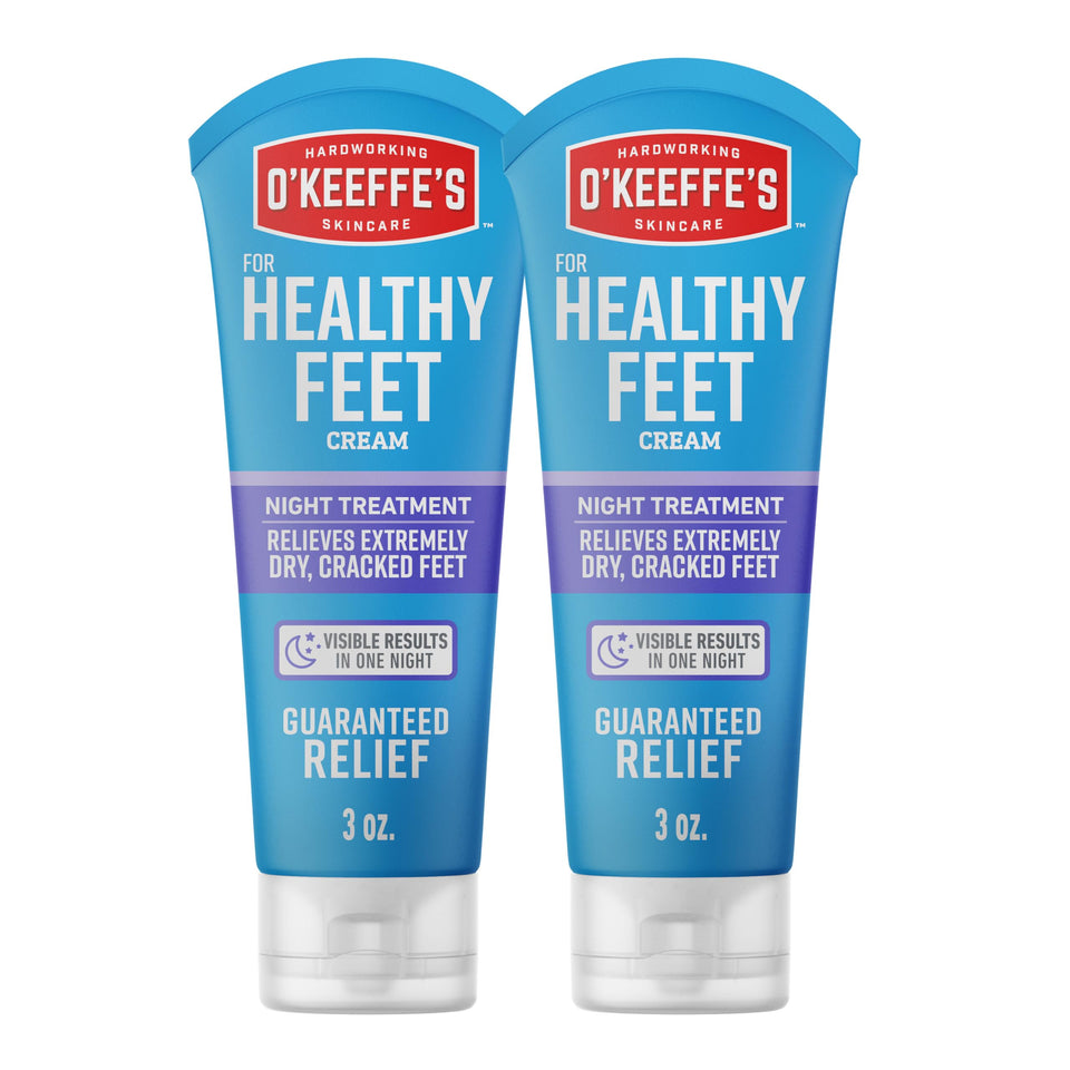 O'Keeffe's front tube view showing product and clear branding benefiting daily foot care