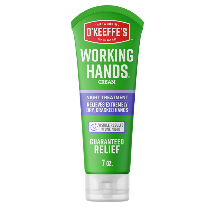 O'Keeffe's tube front view showing product and size, clear benefit: intense overnight repair