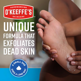 O'Keeffe's packaging back with directions and safety information visible