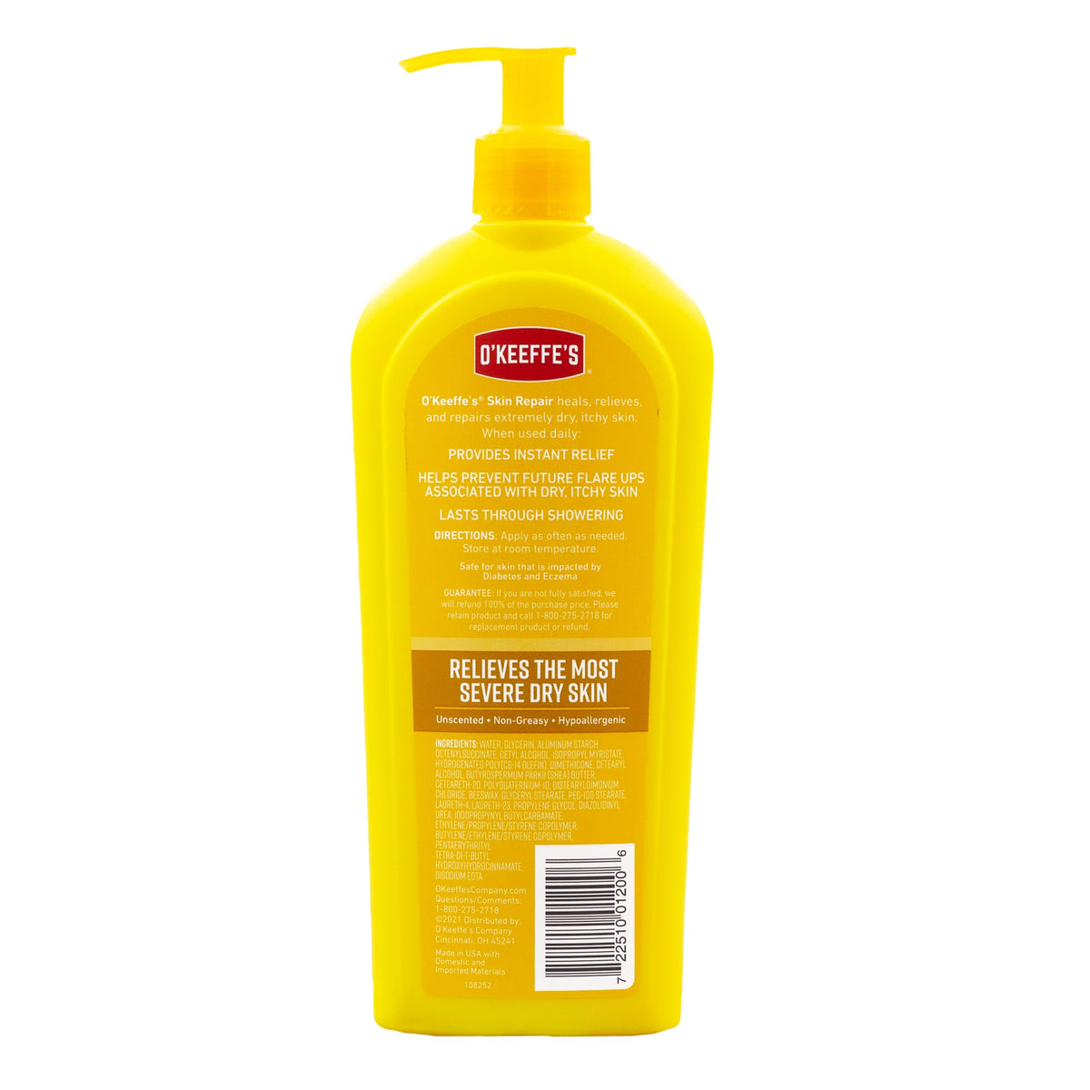 O'Keeffe's cream applied on skin close-up, demonstrates visible hydration and softened skin