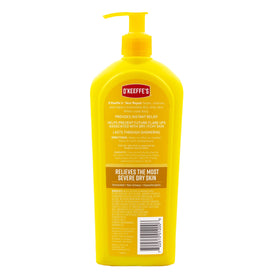 O'Keeffe's cream applied on skin close-up, demonstrates visible hydration and softened skin