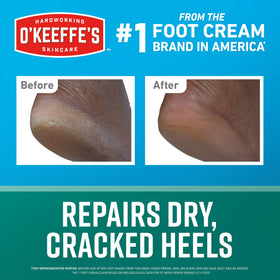 O'Keeffe's balm stick held in hand to show compact size benefit