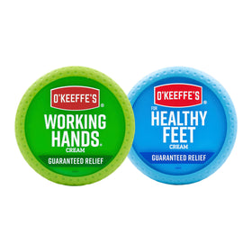 O'Keeffe's Working Hands jar front view showing label and travel convenience