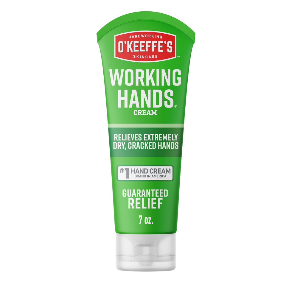 O'Keeffe's tube front view showing product branding and size benefit