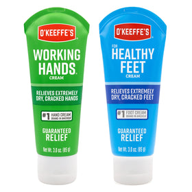 O'Keeffe's working hands front tube showing label and compact travel size benefit