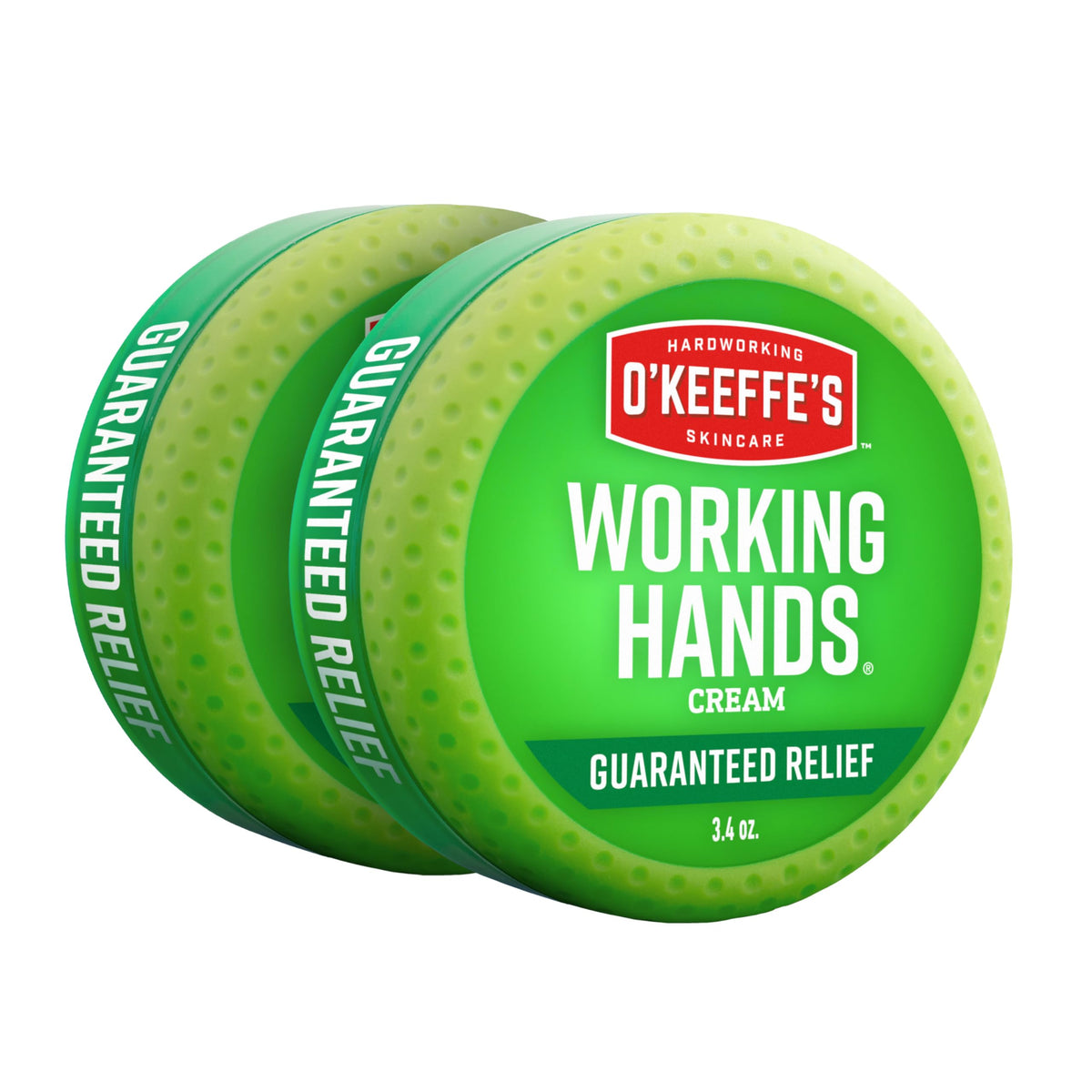 O'Keeffe's jar front view showing brand and compact size benefit