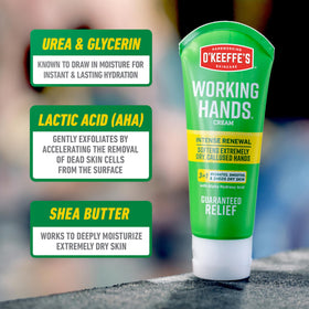 O'Keeffe's 3 oz tube beside a coin for compact size comparison