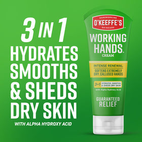 O'Keeffe's cream texture close-up highlighting rich, non-greasy feel