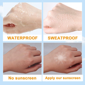 Okerker application on face demonstrating quick, non-greasy coverage