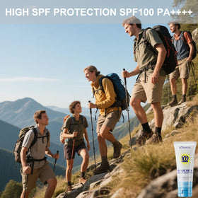 Okerker used at beach showing strong sun protection outdoors