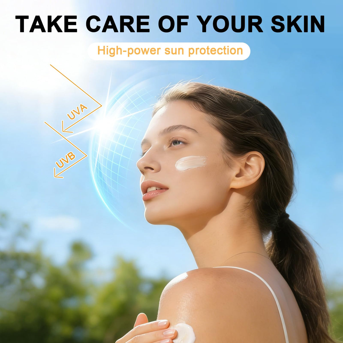 Okerker label close-up highlighting SPF50+ PA+++ and ingredient clarity