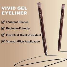 Okerker pencils inside a makeup bag offering travel-ready, smudge-proof convenience