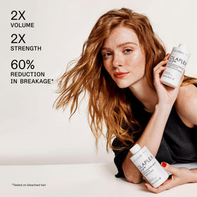 Olaplex Nº.5FINE pump and cap detail highlighting convenient dispensing and precision