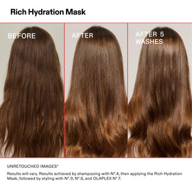 Applying Olaplex mask on damp hair to hydrate and detangle