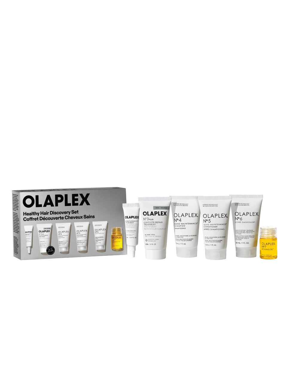Olaplex front packaging collection showing full value kit and benefits