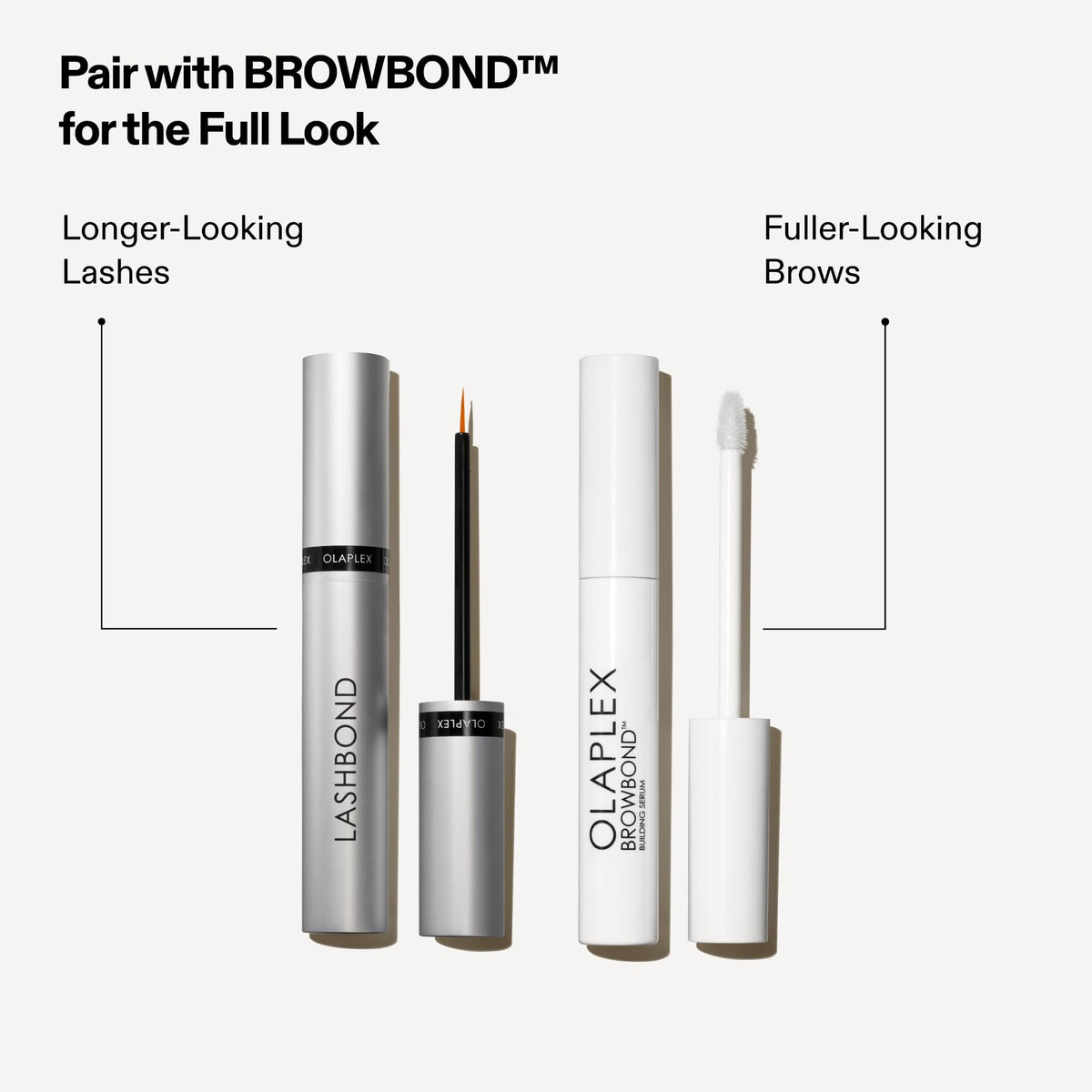 Olaplex Lashbond size comparison in hand conveying compact travel-friendly 4.5 mL