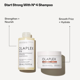 Olaplex on bathroom vanity for salon-level home treatment